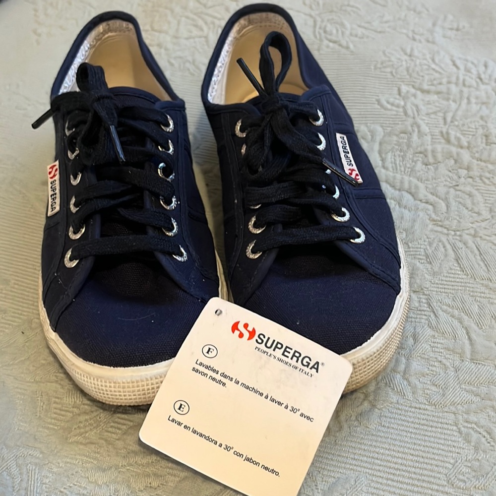Superga Cotu sneakers, size 8, navy blue